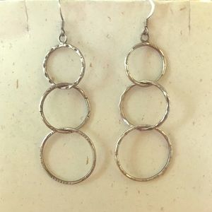 Triple hoop SS earrings